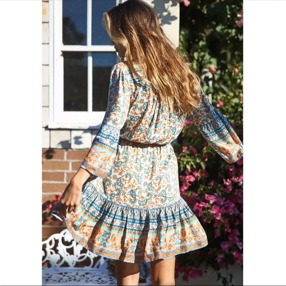 # 96 CLOSEOUT SALE! NEW! Boho Gypsy Floral Summer Dress - Picture 6 of 6
